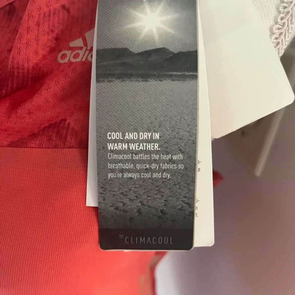 adidas Coral Racerback Tank Top with Patterned Yoke - Picture 7 of 8